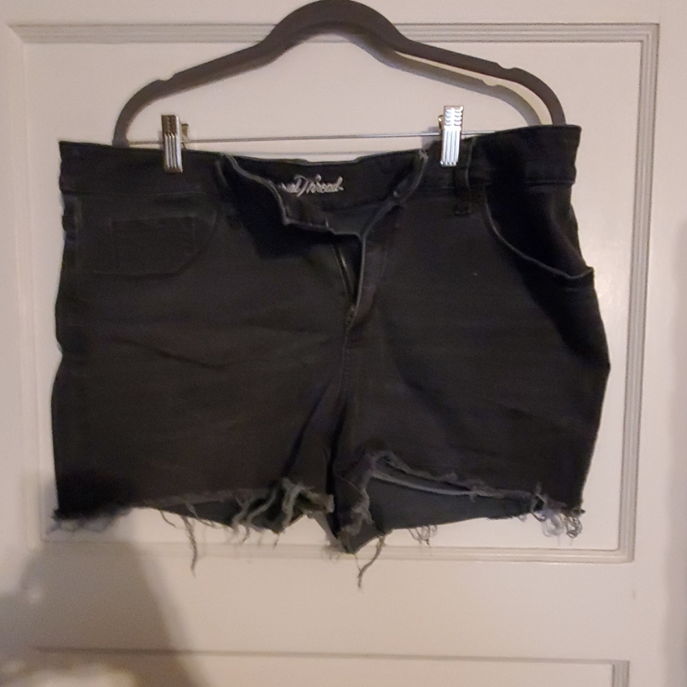 Black Denim cut Offs